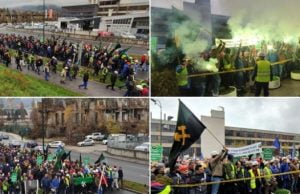 Prosvjed više stotina rudara pred Vladom FBiH