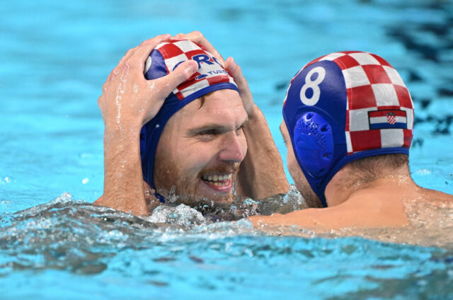 Pariz, 09.08.2024 - OI 2024: Vaterpolo: Hrvatska pobjedila polufinalnu utakmicu olimpijskog turnira protiv Majarske
